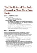 2026&sol;2027 The Elite Universal Test Bank&colon; Connecticut Town Clerk Exam Mastery &lpar;CCTC&rpar; &vert; S-Tier Study Guide & Scenarios