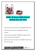 APEA 3P EXAM COMPLETE PACKAGE DEAL