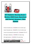 ATI Pediatric Nursing Exam 1 Review 2026 &vert; 150&plus; Exam Questions & Correct Answers &vert; Growth & Development&comma; Pediatric Nursing&comma; Immunizations & Medication Administration &vert; RN Nursing Exam