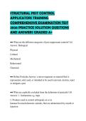 STRUCTURAL PEST CONTROL&NewLine;APPLICATORS TRAINING&NewLine;COMPREHENSIVE EXAMINATION TEST&NewLine;2026 PRACTICE SOLUTION QUESTIONS&NewLine;AND ANSWERS GRADED A&plus;