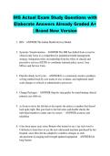 IHS Actual Exam Study Questions with &NewLine;Elaborate Answers Already Graded A&plus; &NewLine;&vert; Brand New Version 