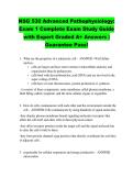NSG 530 Advanced Pathophysiology&colon; &NewLine;Exam 1 Complete Exam Study Guide &NewLine;with Expert Graded A&plus; Answers &vert; &NewLine;Guarantee Pass&excl; 