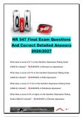 NR 547 Final Exam 2026&ndash;2027 &vert; 700&plus; Detailed Questions & Correct Answers &vert; Depression&comma; Bipolar Disorders&comma; Psychopharmacology&comma; Neurocognitive Disorders & PMHNP Review