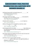 SUBASSESSMENT FINAL PRACTICE&NewLine;EXAMINATION 2026 QUESTIONS WITH&NewLine;ANSWERS GRADED A&plus;&NewLine;