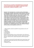 WGU D313 OA ANATOMY AND PHYSIOLOGY EXAM 200 &NewLine;ACTUAL QUESTIONS AND CORRECT ANSWERS WITH &NewLine;RATIONALE ALREADY GRADED A&plus; NEW &NewLine;