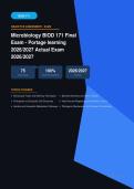 Microbiology BIOD 171 Final Exam Actual Exam 2026&sol;2027 &ndash; 100&percnt; Verified &vert; Complete Exam-Style Questions &ndash; Pass Guaranteed &ndash; A&plus; Graded&NewLine;&NewLine;