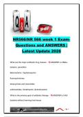 NR 566 EXAM COMPLETE PACKAGE DEAL