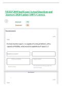 NEIEP 200 Final Exam &vert; Actual Questions and Answers &vert; 2026 Update &vert; 100&percnt; Correct&period;&NewLine;