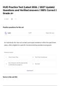 HUD Practice Test &lpar;Latest 2026 &sol; 2027 Update&rpar; Questions and Verified Answers &vert; 100&percnt; Correct &vert; Grade A&plus;