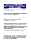 Jurisprudence 2024 MINNESOTA All highlighted areas in book DCTC with correct answers 100&percnt;