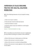 SUPERVISION OF POLICE PERSONNEL ACTUAL&NewLine;TEST PAPER 2026 QUESTIONS SOLUTIONS&NewLine;GRADED A&plus;