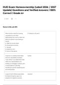 HUD Exam Homeownership &lpar;Latest 2026 &sol; 2027 Update&rpar; Questions and Verified Answers &vert; 100&percnt; Correct &vert; Grade A&plus;