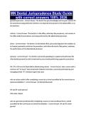 Dental Jurisprudence Study Guide with correct answers 100&percnt; 2026