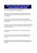 Dental Jurisprudence Exam with correct answers 100&percnt; 2026
