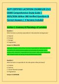 ALPP CERTIFIED LACTATION COUNSELOR &lpar;CLC&rpar; &NewLine;EXAM Comprehensive Study Guide &vert; &NewLine;2025&sol;2026 Edition 300 Verified Questions & &NewLine;Correct Answers &vert; 3 Versions Included 