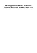 WGU Applied Healthcare Statistics Practice Questions and Study Guide PDF 2025&sol; 2026 100&percnt; Verified with Correct Questions and Answers&NewLine;&NewLine;SEO Description