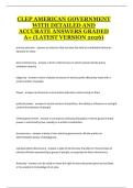 CLEP American Government &ndash; U&period;S&period; Government&comma; Political Institutions&comma; and Exam Preparation Study Guide