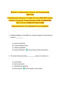 Robotics Fundamentals&comma; Control&comma; and Programming &NewLine;&lbrace;AMT105&rcub; &NewLine;Comprehensive Resource To Help You Ace 2026-2027 Exams &NewLine;Includes Frequently Tested Questions With ELABORATED &NewLine;100&percnt; Correct COMPLETE SOLUTIONS &NewLine;Guaranteed Pass First Attempt&excl;&excl; Current Update&excl;&excl;
