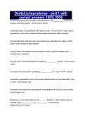 Dental jurisprudence - part 1 with correct answers 100&percnt; 2026