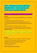 FACHE &ndash; ACHE Board of Governors &lpar;BOG&rpar; Exam &NewLine;2026&sol;2027 Edition &ndash; Practice Questions with &NewLine;Verified Answers & Detailed Rationales