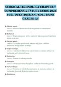 SURGICAL TECHNOLOGY CHAPTER 7&NewLine;COMPREHENSIVE STUDY GUIDE 2026&NewLine;FULL QUESTIONS AND SOLUTIONS&NewLine;GRADED A&plus;