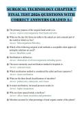 SURGICAL TECHNOLOGY CHAPTER 7&NewLine;FINAL TEST 2026 QUESTIONS WITH&NewLine;CORRECT ANSWERS GRADED A&plus;