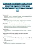 SURGICAL TECHNOLOGY CHAPTER 7&NewLine;PRACTICE EXAMINATION 2026&NewLine;QUESTIONS WITH ANSWERS GRADED&NewLine;A&plus;&NewLine;