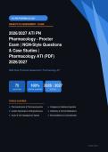 ATI PN Pharmacology Proctor Exam Actual Exam 2026&sol;2027 &ndash; Complete Exam-Style Questions &vert; Detailed Rationales &ndash; Pass Guaranteed &ndash; A&plus; Graded&NewLine;&NewLine;