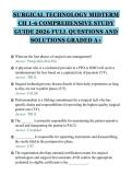 SURGICAL TECHNOLOGY MIDTERM&NewLine;CH 1-6 COMPREHENSIVE STUDY&NewLine;GUIDE 2026 FULL QUESTIONS AND&NewLine;SOLUTIONS GRADED A&plus;&NewLine;