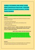 FLORIDA 2-20 GENERAL LINES AGENT LICENSE &NewLine;EXAM Comprehensive Study Guide &vert; 2025&sol;2026 &NewLine;Edition Property & Casualty Insurance &vert; Verified &NewLine;Practice Questions