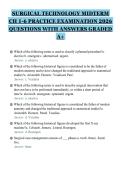 SURGICAL TECHNOLOGY MIDTERM&NewLine;CH 1-6 PRACTICE EXAMINATION 2026&NewLine;QUESTIONS WITH ANSWERS GRADED&NewLine;A&plus;