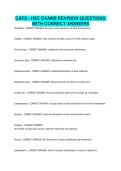 CAFS - HSC EXAMS REVISION QUESTIONS WITH CORRECT ANSWERS&period;
