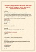 WGU C702 FINAL EXAM LATEST ACCURATE REAL EXAM &NewLine;QUESTION AND ANSWERS &vert; EXPERT VERIFIED FOR &NewLine;GUARANTEED PASS &vert; GRADED A