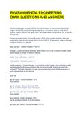 ENVIRONMENTAL ENGINEERING EXAM QUESTIONS AND ANSWERS