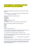ENVIRONMENTAL ENGINEERING MIDTERM EXAM QUESTIONS AND ANSWERS