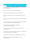 CA BRANCH 3 PRACTICE TEST QUESTIONS WITH CORRECT ANSWERS 2026-2027