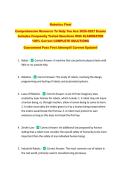 Robotics Final  &NewLine;Comprehensive Resource To Help You Ace 2026-2027 Exams &NewLine;Includes Frequently Tested Questions With ELABORATED &NewLine;100&percnt; Correct COMPLETE SOLUTIONS  &NewLine;Guaranteed Pass First Attempt&excl;&excl; Current Update&excl;&excl;