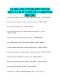 CA BRANCH 2 OPERATOR COURSE &lpar;QUIZ 3 & 4&rpar; WITH CORRECT ANSWERS 2026-2027