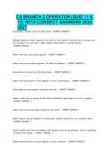 CA BRANCH 2 OPERATOR &lpar;QUIZ 11 & 12&rpar; WITH CORRECT ANSWERS 2026-2027