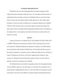 BSN 435 Assessment 1-Locating and Appraising Research