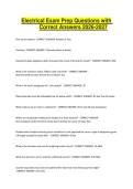Electrical Exam Prep Questions with Correct Answers 2026-2027