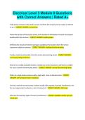 Electrical Level 3 Module 8 Questions with Correct Answers Rated A&plus;