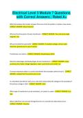 Electrical Level 3 Module 7 Questions with Correct Answers Rated A&plus;