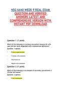 NSG 6440 Week 9&comma;NSG 6440&comma;Comprehensive Exam Practice Questions and Verified Answers
