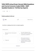 WGU D075 Actual Exam Newest 2026 Questions and Correct Answers &lpar;Latest 2026 &sol; 2027 Update&rpar; Graded A&plus; Verified by Experts