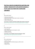 POLITICAL ANALYSIS EXAMINATION QUESTIONS AND &NewLine;CORRECT ANSWER WITH EXPLANATION GRADED A&plus; &NewLine;STUDY GUIDE