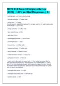 MATH 110 Exam 3 Complete Review&NewLine;&lpar;2026&rpar; &vert; 100&percnt; Verified Responses &vert; A&plus;&NewLine;