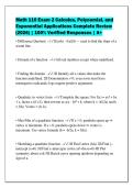 Math 110 Exam 2 Calculus&comma; Polynomial&comma; and&NewLine;Exponential Applications Complete Review&NewLine;&lpar;2026&rpar; &vert; 100&percnt; Verified Responses &vert; A&plus;