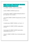 MATH 110 Exam 1 Real Practice Questions&NewLine;&lpar;2026&rpar; &vert; Verified Answers &vert; A&plus;