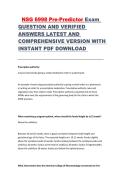NSG 6998 Pre-Predictor Exam&comma; Comprehensive Practice Questions and Verified Answers for FNP Exam Preparation
